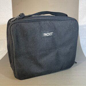 PackIt Insulated Freezable Snack Lunch Box Soft Shell Black (940)